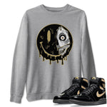 Jordan 1 Black Metallic Gold Sneaker Match Tees Dead Inside Sneaker Tees Jordan 1 Black Metallic Gold Sneaker Release Tees Unisex Shirts