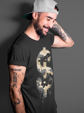 Jordan 1 Black Metallic Gold Sneaker Match Tees Dollar Camo Sneaker Tees Jordan 1 Black Metallic Gold Sneaker Release Tees Unisex Shirts