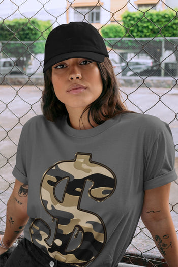 Jordan 1 Black Metallic Gold Sneaker Match Tees Dollar Camo Sneaker Tees Jordan 1 Black Metallic Gold Sneaker Release Tees Unisex Shirts