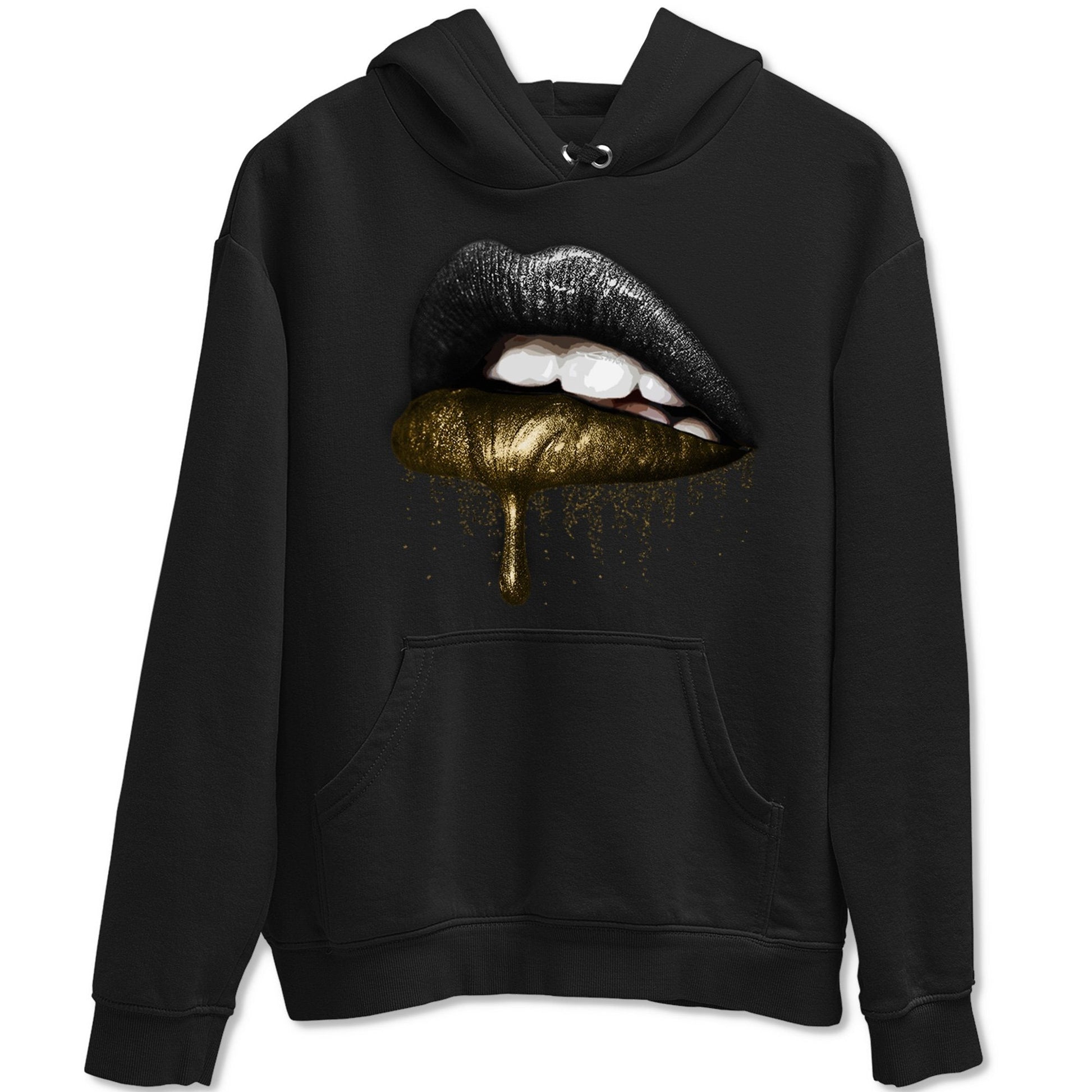 Jordan 1 Black Metallic Gold Sneaker Match Tees Dripping Lips Sneaker Tees Jordan 1 Black Metallic Gold Sneaker Release Tees Unisex Shirts