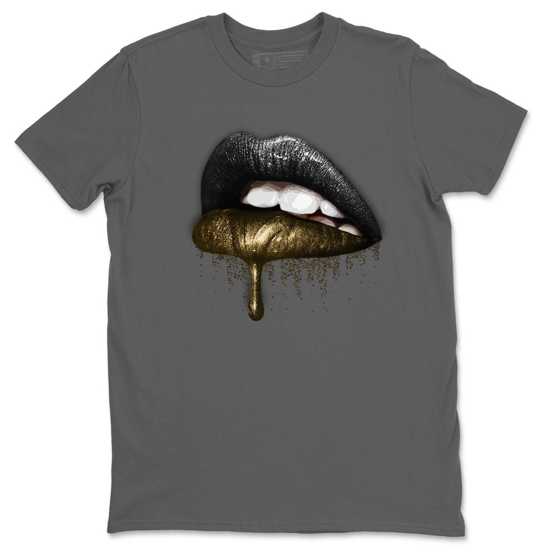 Jordan 1 Black Metallic Gold Sneaker Match Tees Dripping Lips Sneaker Tees Jordan 1 Black Metallic Gold Sneaker Release Tees Unisex Shirts