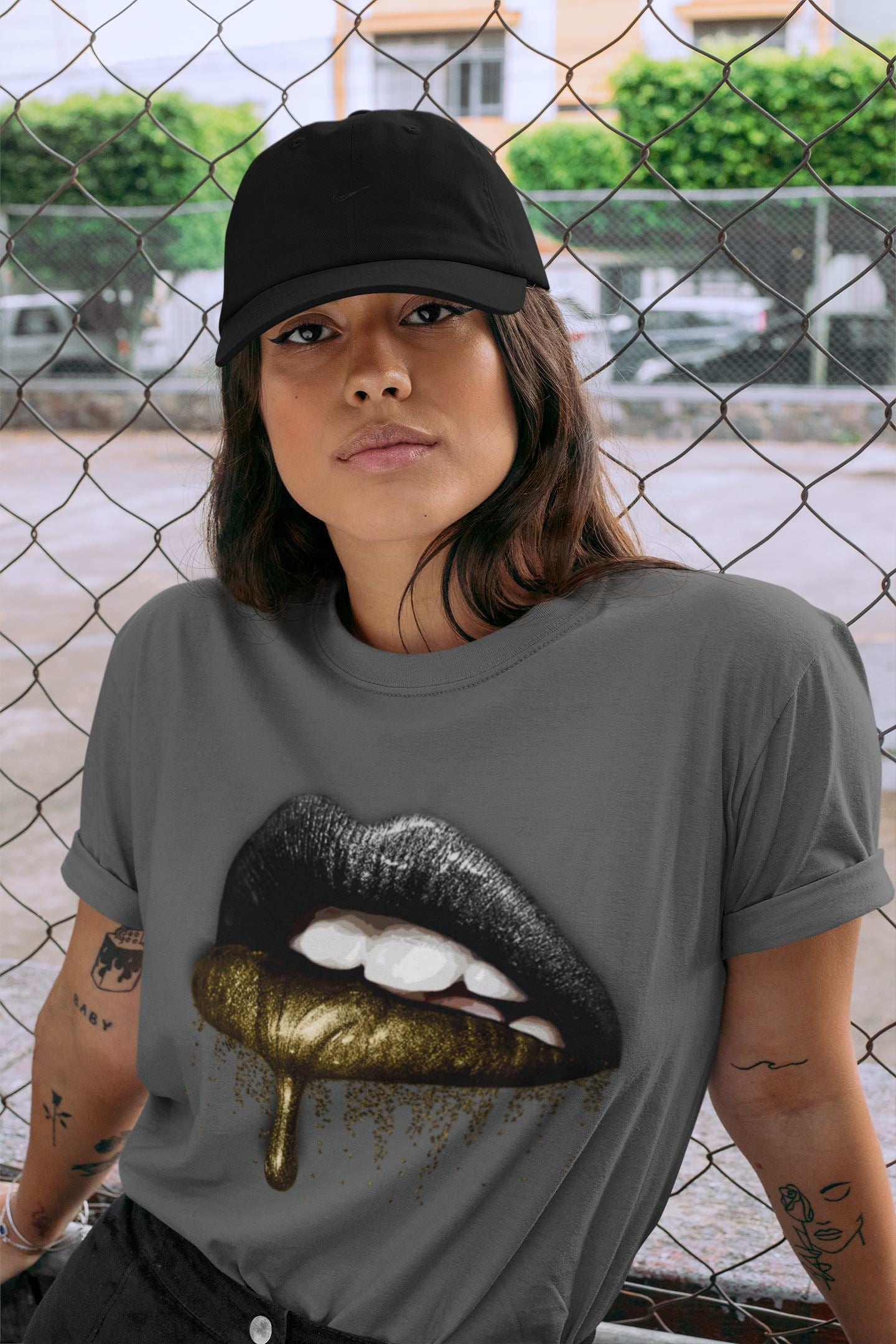 Jordan 1 Black Metallic Gold Sneaker Match Tees Dripping Lips Sneaker Tees Jordan 1 Black Metallic Gold Sneaker Release Tees Unisex Shirts