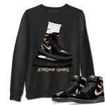Jordan 1 Black Metallic Gold Sneaker Match Tees Jordan Gang Sneaker Tees Jordan 1 Black Metallic Gold Sneaker Release Tees Unisex Shirts