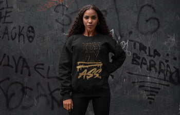 Jordan 1 Black Metallic Gold Sneaker Match Tees Kiss My Ass Sneaker Tees Jordan 1 Black Metallic Gold Sneaker Release Tees Unisex Shirts