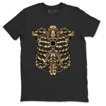 Jordan 1 Black Metallic Gold Sneaker Match Tees Metallic Ribcage Sneaker Tees Jordan 1 Black Metallic Gold Sneaker Release Tees Unisex Shirts
