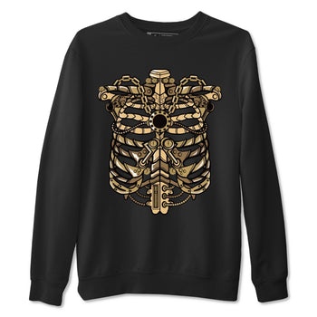 Jordan 1 Black Metallic Gold Sneaker Match Tees Metallic Ribcage Sneaker Tees Jordan 1 Black Metallic Gold Sneaker Release Tees Unisex Shirts