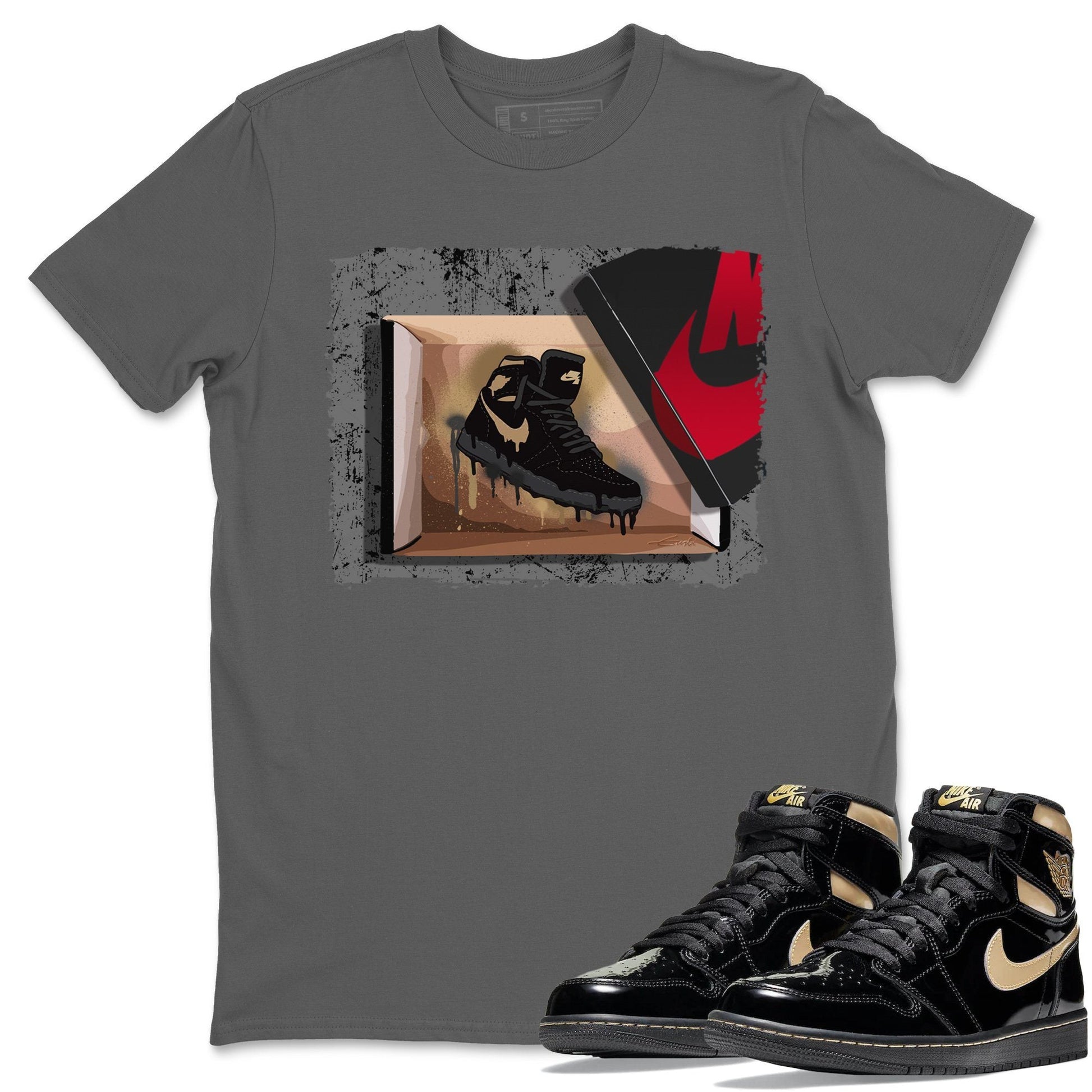 Jordan 1 Black Metallic Gold Sneaker Match Tees New Kicks Sneaker Tees Jordan 1 Black Metallic Gold Sneaker Release Tees Unisex Shirts