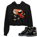 Jordan 1 Black Metallic Gold Sneaker Match Tees Sneaker Addiction Sneaker Tees Jordan 1 Black Metallic Gold Sneaker Release Tees Women's Shirts