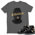 Jordan 1 Black Metallic Gold Sneaker Match Tees Warning Sneaker Tees Jordan 1 Black Metallic Gold Sneaker Release Tees Unisex Shirts