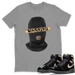 Jordan 1 Black Metallic Gold Sneaker Match Tees Warning Sneaker Tees Jordan 1 Black Metallic Gold Sneaker Release Tees Unisex Shirts