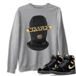 Jordan 1 Black Metallic Gold Sneaker Match Tees Warning Sneaker Tees Jordan 1 Black Metallic Gold Sneaker Release Tees Unisex Shirts