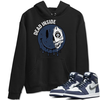 Jordan 1 Midnight Navy Sneaker Match Tees Dead Inside Sneaker Tees Jordan 1 Midnight Navy Sneaker Release Tees Unisex Shirts