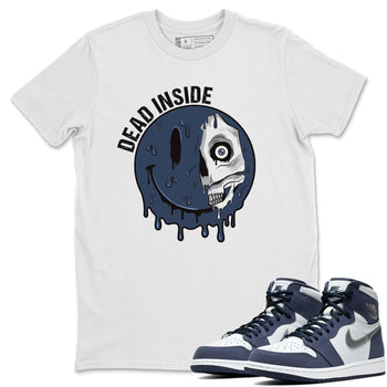Jordan 1 Midnight Navy Sneaker Match Tees Dead Inside Sneaker Tees Jordan 1 Midnight Navy Sneaker Release Tees Unisex Shirts