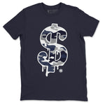 Jordan 1 Midnight Navy Sneaker Match Tees Dollar Camo Sneaker Tees Jordan 1 Midnight Navy Sneaker Release Tees Unisex Shirts