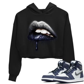 Jordan 1 Midnight Navy Sneaker Match Tees Dripping Lips Sneaker Tees Jordan 1 Midnight Navy Sneaker Release Tees Women's Shirts