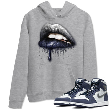 Jordan 1 Midnight Navy Sneaker Match Tees Dripping Lips Sneaker Tees Jordan 1 Midnight Navy Sneaker Release Tees Unisex Shirts
