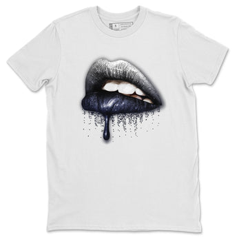 Jordan 1 Midnight Navy Sneaker Match Tees Dripping Lips Sneaker Tees Jordan 1 Midnight Navy Sneaker Release Tees Unisex Shirts