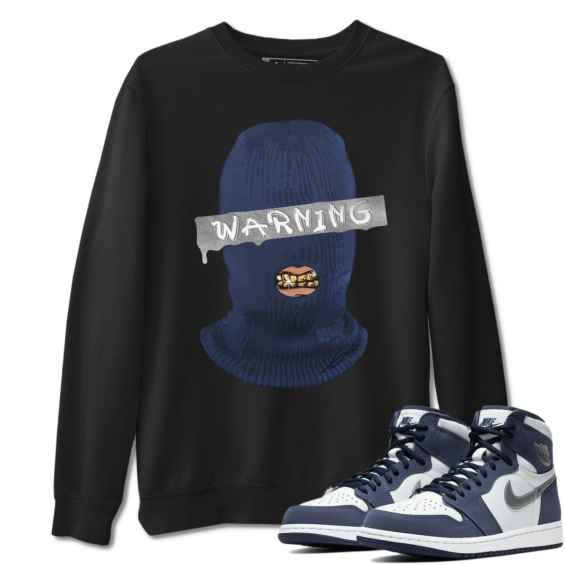 Jordan 1 Midnight Navy Sneaker Match Tees Warning Sneaker Tees Jordan 1 Midnight Navy Sneaker Release Tees Unisex Shirts