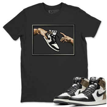 Jordan 1 Dark Mocha Sneaker Match Tees Adam's Creation Sneaker Tees Jordan 1 Dark Mocha Sneaker Release Tees Unisex Shirts