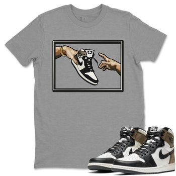 Jordan 1 Dark Mocha Sneaker Match Tees Adam's Creation Sneaker Tees Jordan 1 Dark Mocha Sneaker Release Tees Unisex Shirts