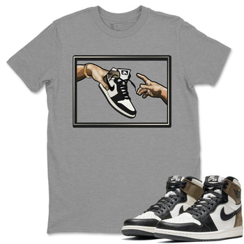 Jordan 1 Dark Mocha Sneaker Match Tees Adam's Creation Sneaker Tees Jordan 1 Dark Mocha Sneaker Release Tees Unisex Shirts