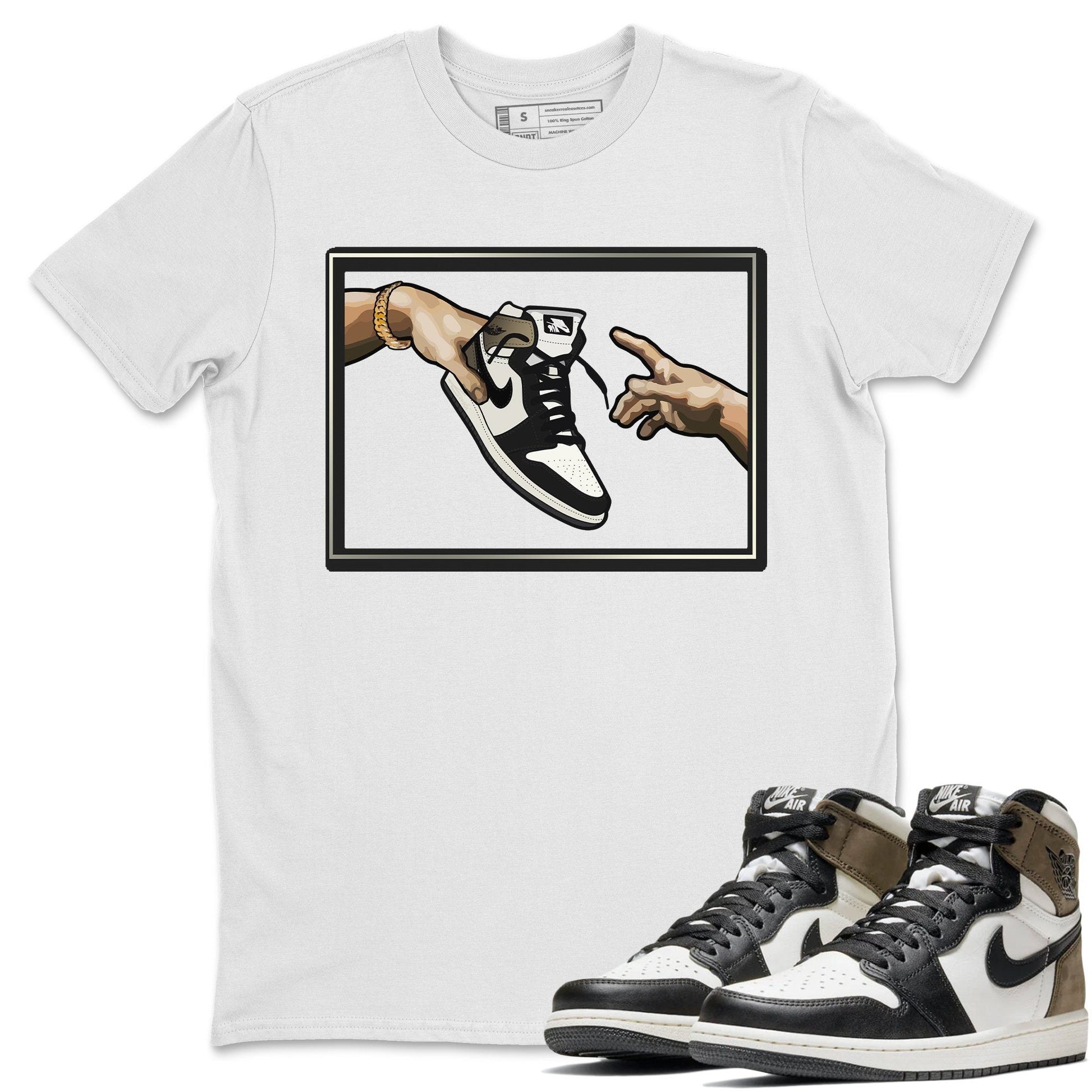 Jordan 1 Dark Mocha Sneaker Match Tees Adam's Creation Sneaker Tees Jordan 1 Dark Mocha Sneaker Release Tees Unisex Shirts