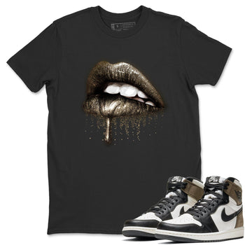 Jordan 1 Dark Mocha Sneaker Match Tees Dripping Lips Sneaker Tees Jordan 1 Dark Mocha Sneaker Release Tees Unisex Shirts