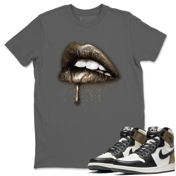 Jordan 1 Dark Mocha Sneaker Match Tees Dripping Lips Sneaker Tees Jordan 1 Dark Mocha Sneaker Release Tees Unisex Shirts