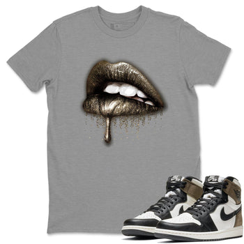 Jordan 1 Dark Mocha Sneaker Match Tees Dripping Lips Sneaker Tees Jordan 1 Dark Mocha Sneaker Release Tees Unisex Shirts