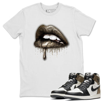Jordan 1 Dark Mocha Sneaker Match Tees Dripping Lips Sneaker Tees Jordan 1 Dark Mocha Sneaker Release Tees Unisex Shirts