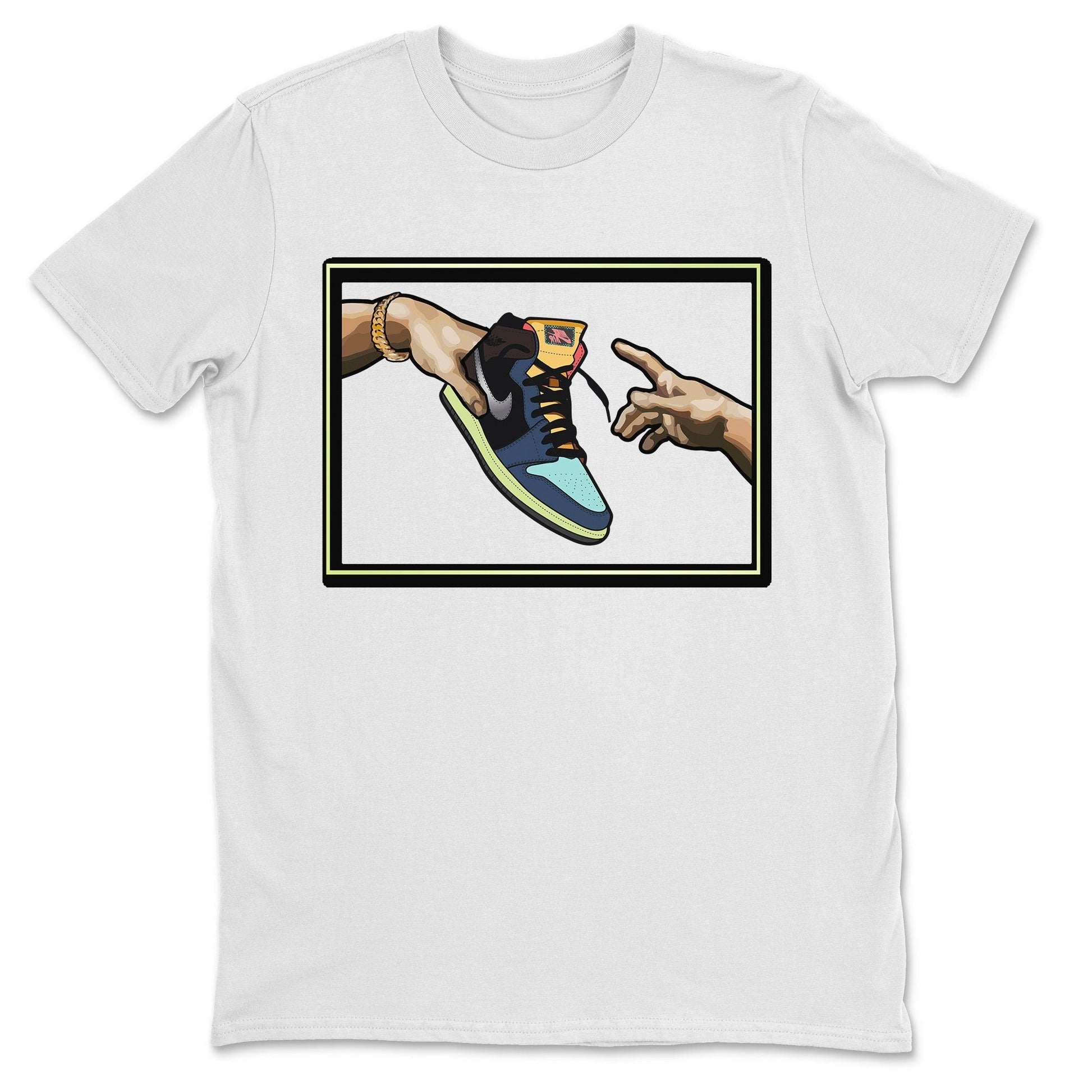 Jordan 1 Bio Hack Sneaker Match Tees Adam's Creation Sneaker Tees Jordan 1 Bio Hack Sneaker Release Tees Unisex Shirts