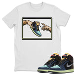 Jordan 1 Bio Hack Sneaker Match Tees Adam's Creation Sneaker Tees Jordan 1 Bio Hack Sneaker Release Tees Unisex Shirts