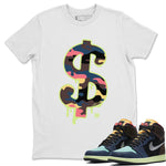 Jordan 1 Bio Hack Sneaker Match Tees Dollar Camo Sneaker Tees Jordan 1 Bio Hack Sneaker Release Tees Unisex Shirts