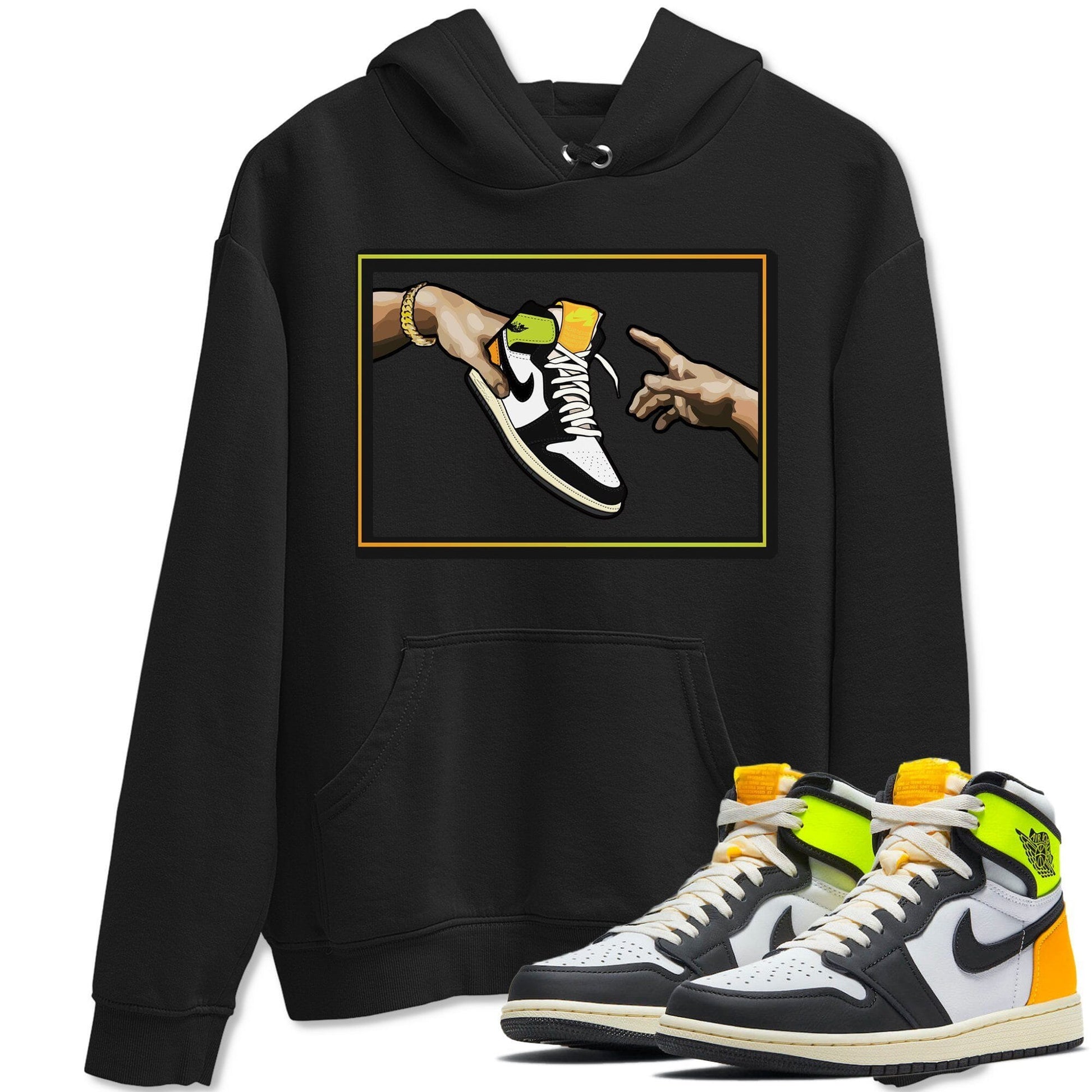 Jordan 1 Volt Gold Sneaker Match Tees Adam's Creation Sneaker Tees Jordan 1 Volt Gold Sneaker Release Tees Unisex Shirts