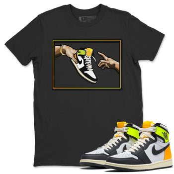 Jordan 1 Volt Gold Sneaker Match Tees Adam's Creation Sneaker Tees Jordan 1 Volt Gold Sneaker Release Tees Unisex Shirts