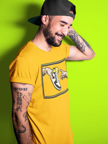 Jordan 1 Volt Gold Sneaker Match Tees Adam's Creation Sneaker Tees Jordan 1 Volt Gold Sneaker Release Tees Unisex Shirts