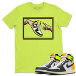 Jordan 1 Volt Gold Sneaker Match Tees Adam's Creation Sneaker Tees Jordan 1 Volt Gold Sneaker Release Tees Unisex Shirts