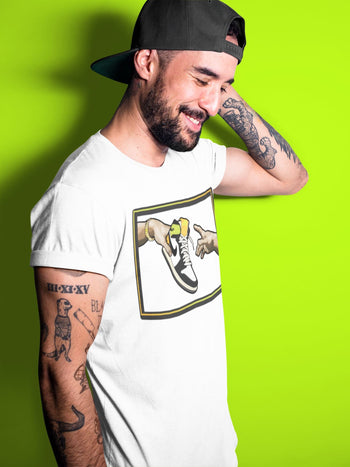 Jordan 1 Volt Gold Sneaker Match Tees Adam's Creation Sneaker Tees Jordan 1 Volt Gold Sneaker Release Tees Unisex Shirts