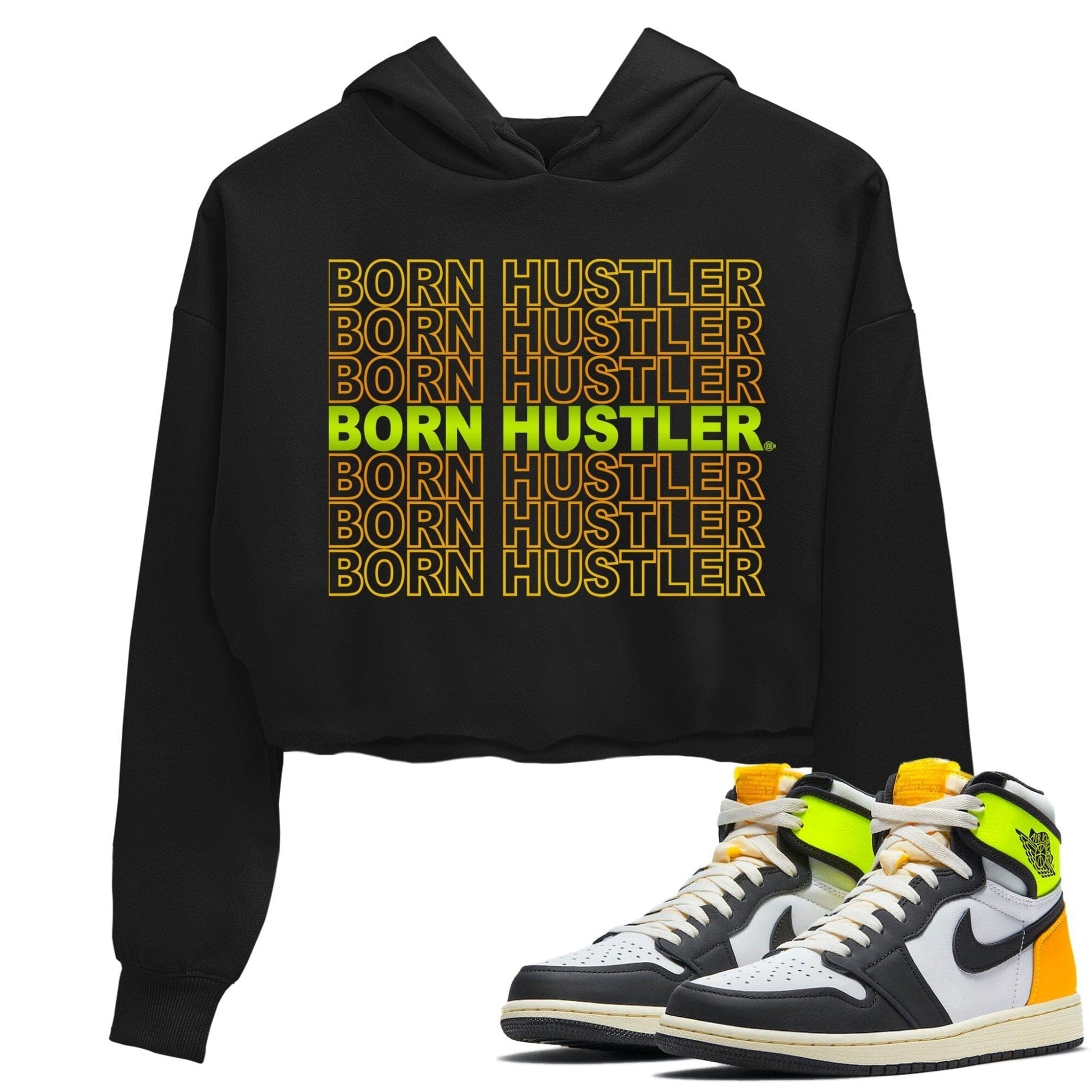 Jordan 1 Volt Gold Sneaker Match Tees Born Hustler Sneaker Tees Jordan 1 Volt Gold Sneaker Release Tees Women's Shirts