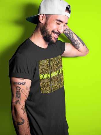 Jordan 1 Volt Gold Sneaker Match Tees Born Hustler Sneaker Tees Jordan 1 Volt Gold Sneaker Release Tees Unisex Shirts