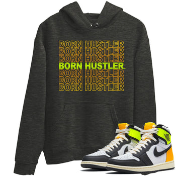 Jordan 1 Volt Gold Sneaker Match Tees Born Hustler Sneaker Tees Jordan 1 Volt Gold Sneaker Release Tees Unisex Shirts