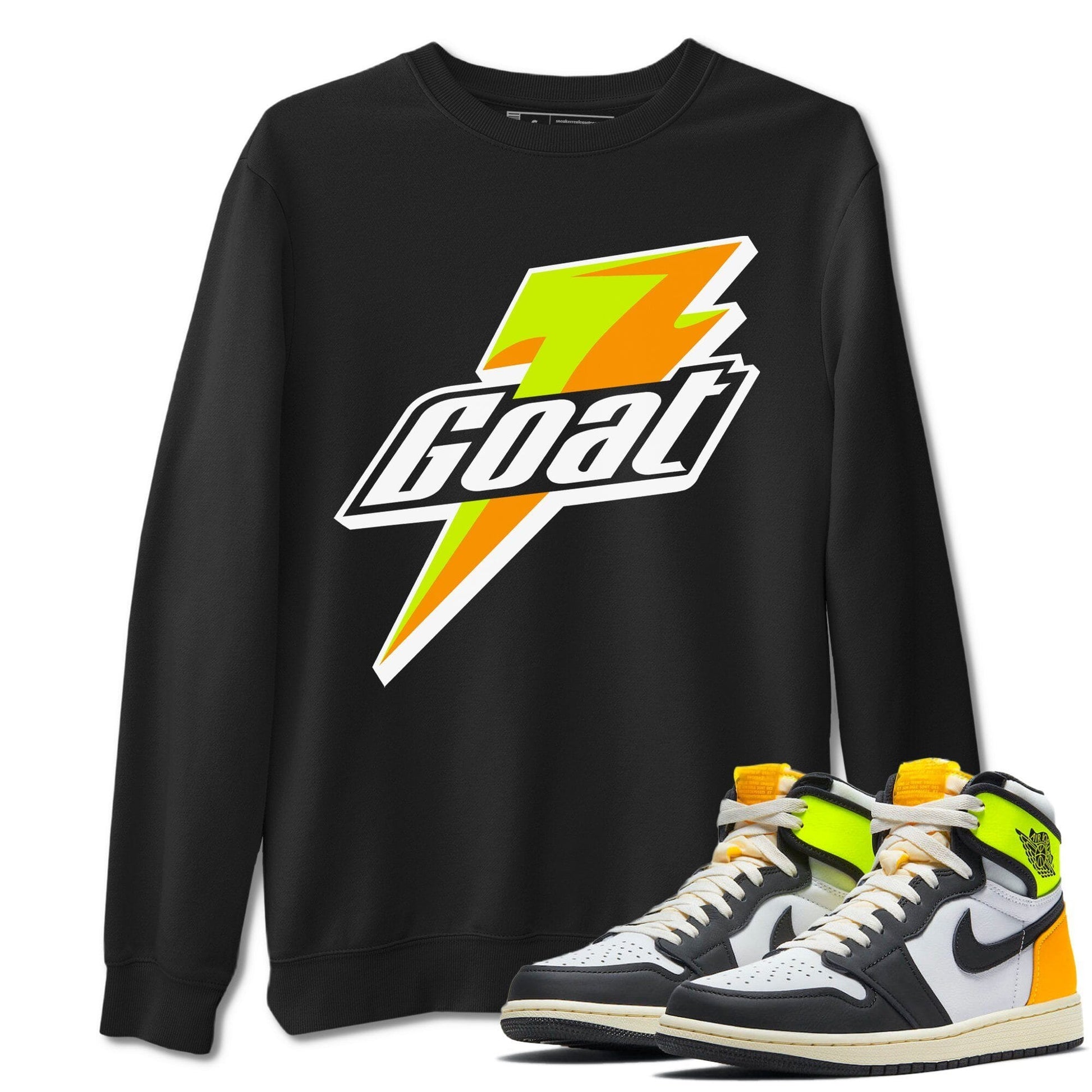 Jordan 1 Volt Gold Sneaker Match Tees Goat Sneaker Tees Jordan 1 Volt Gold Sneaker Release Tees Unisex Shirts