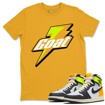 Jordan 1 Volt Gold Sneaker Match Tees Goat Sneaker Tees Jordan 1 Volt Gold Sneaker Release Tees Unisex Shirts