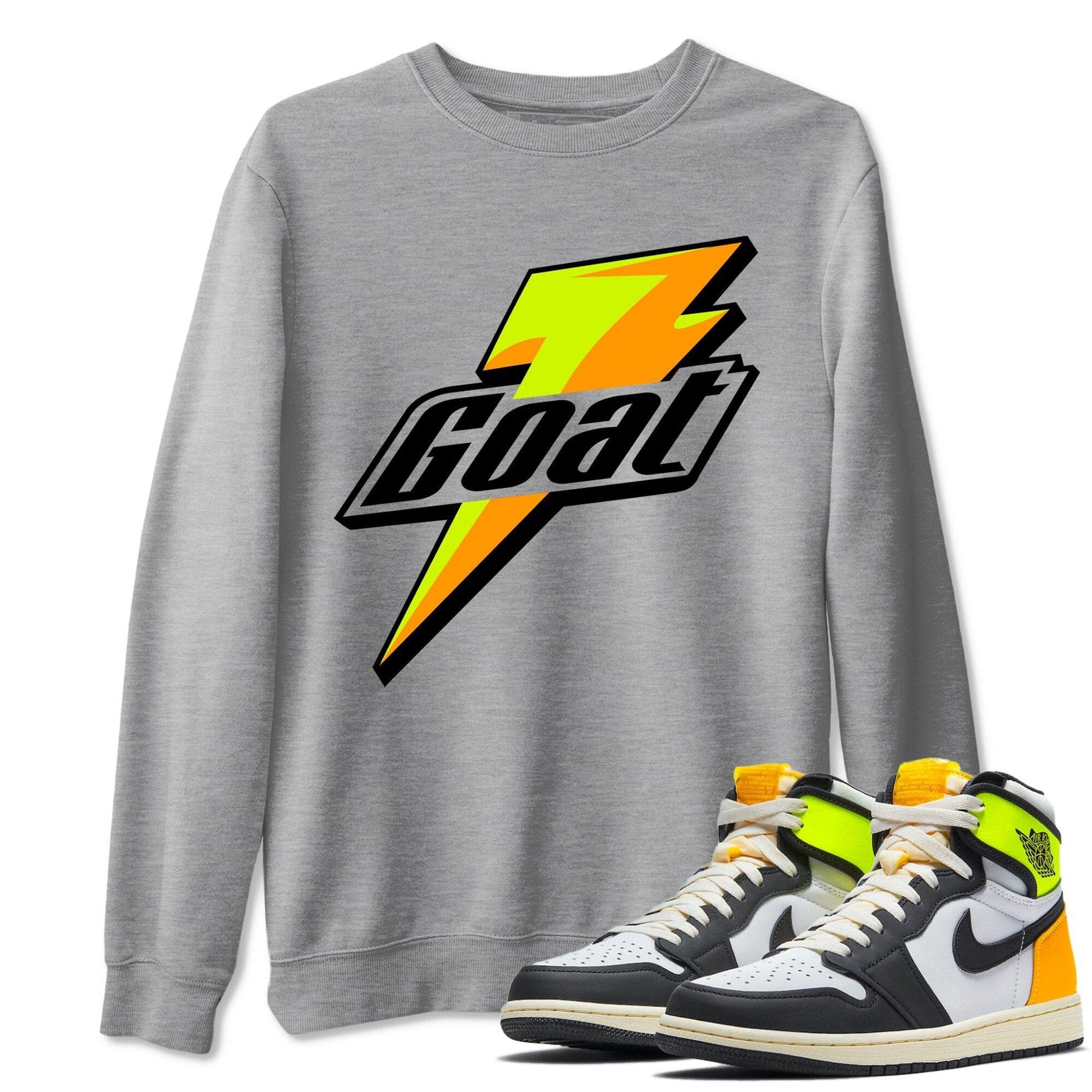 Jordan 1 Volt Gold Sneaker Match Tees Goat Sneaker Tees Jordan 1 Volt Gold Sneaker Release Tees Unisex Shirts
