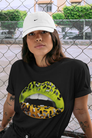 Jordan 1 Volt Gold Sneaker Match Tees Lips Jewel Sneaker Tees Jordan 1 Volt Gold Sneaker Release Tees Unisex Shirts