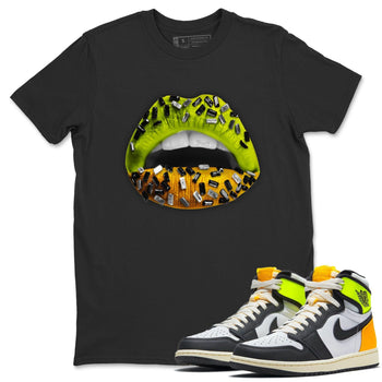Jordan 1 Volt Gold Sneaker Match Tees Lips Jewel Sneaker Tees Jordan 1 Volt Gold Sneaker Release Tees Unisex Shirts