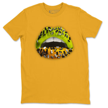 Jordan 1 Volt Gold Sneaker Match Tees Lips Jewel Sneaker Tees Jordan 1 Volt Gold Sneaker Release Tees Unisex Shirts