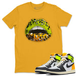 Jordan 1 Volt Gold Sneaker Match Tees Lips Jewel Sneaker Tees Jordan 1 Volt Gold Sneaker Release Tees Unisex Shirts