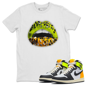 Jordan 1 Volt Gold Sneaker Match Tees Lips Jewel Sneaker Tees Jordan 1 Volt Gold Sneaker Release Tees Unisex Shirts