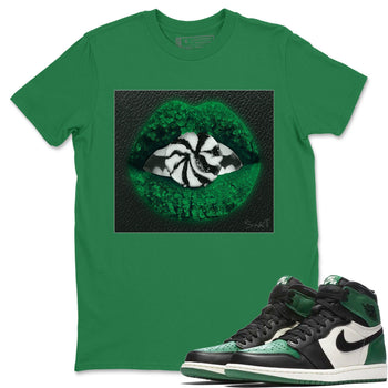 Jordan 1 Pine Green Sneaker Match Tees Lips Candy Sneaker Tees Jordan 1 Pine Green Sneaker Release Tees Unisex Shirts